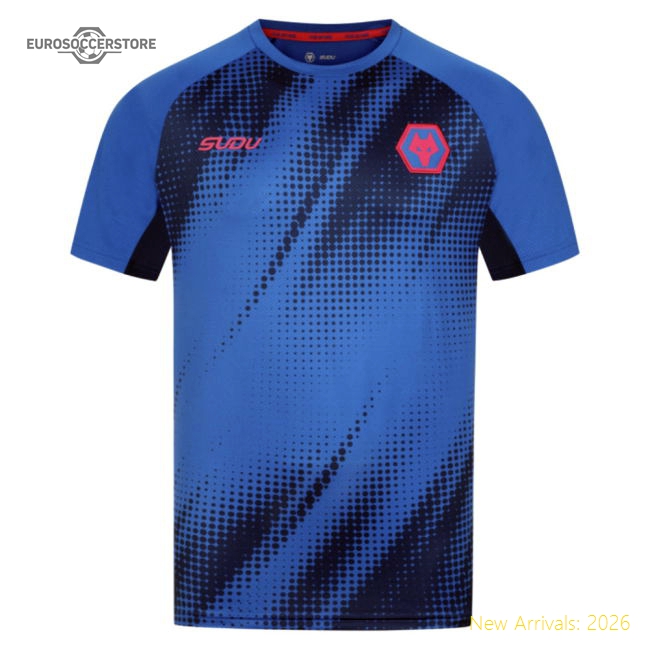 2025-2026 Wolves Players Training T-shirt (Lapis Blue) (Your Name)-Football Jersey Hub