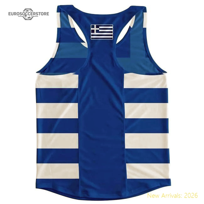 Greece Flag Running Vest-Football Jersey Hub