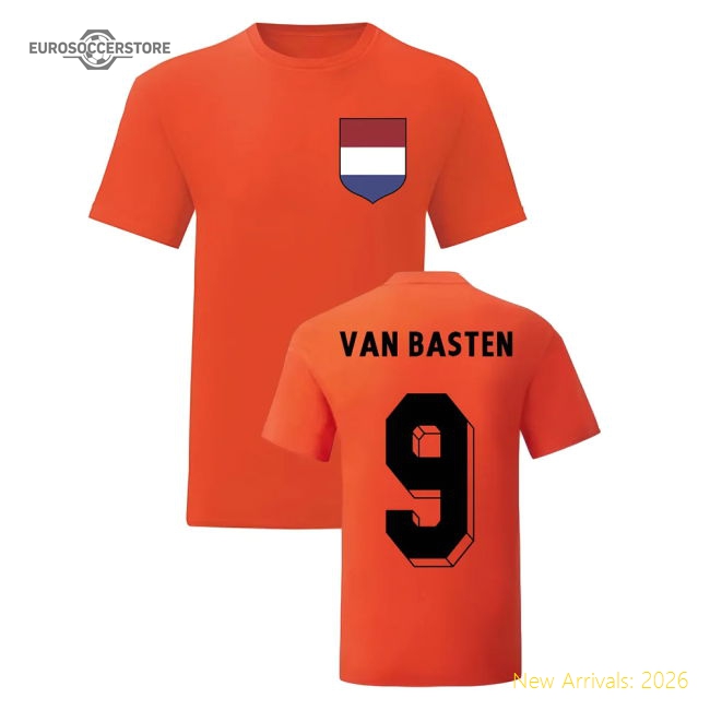 Marco Van Basten Holland National Hero Tee\'s (Orange)-Football Jersey Hub