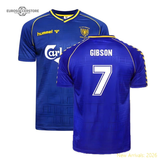 Wimbledon 1988-1989 Home Shirt Gibson 7 Match Day Wear Blue Adults-Football Jersey Hub