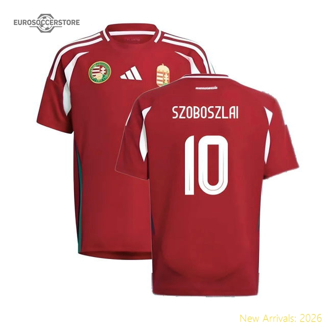 2024-2025 Hungary Home Shirt (Kids) (SZOBOSZLAI 10)-Football Jersey Hub