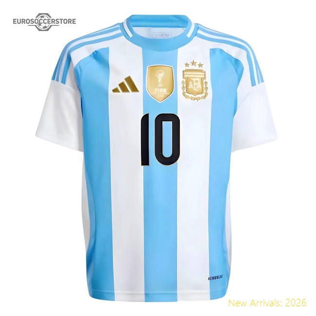 2024-2025 Argentina Lionel Messi Home Shirt - Kids-Football Jersey Hub