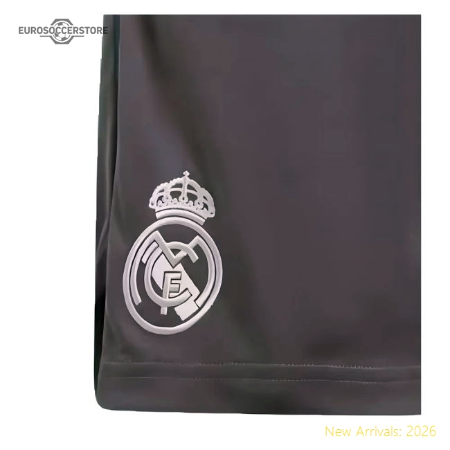 2024-2025 Real Madrid Third Shorts (Charcoal) - Kids-Football Jersey Hub