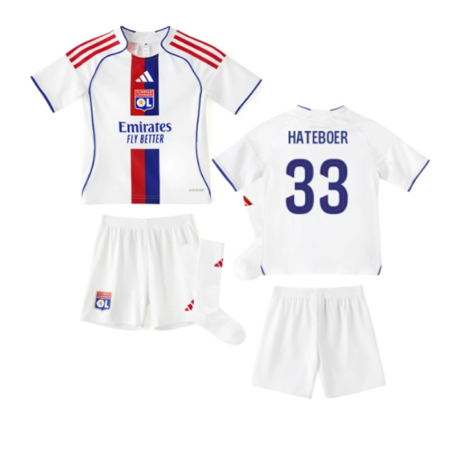 2025-2026 Olympique Lyon Home Mini Kit (Hateboer 33)-Football Jersey Hub