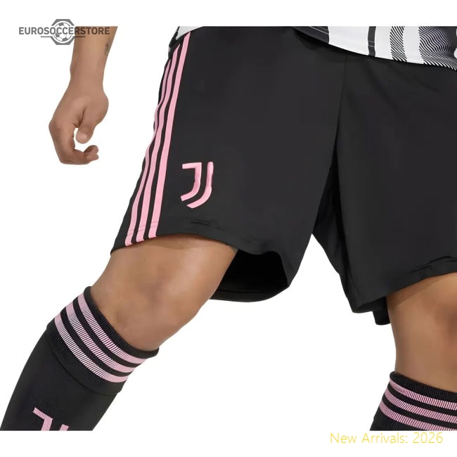 2025-2026 Juventus Home Shorts (Black)-Football Jersey Hub