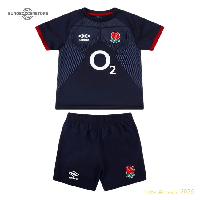2023-2024 England Rugby Alternate Replica Infant Kit (Robinson 14)-Football Jersey Hub