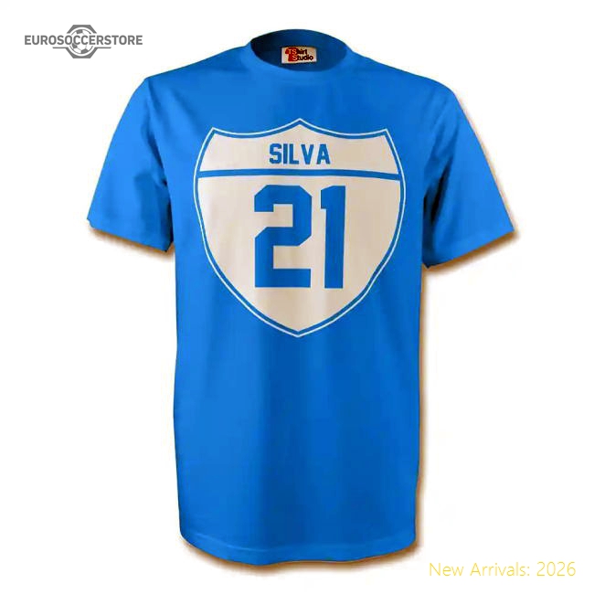 David Silva Man City Crest Tee (sky Blue) - Kids-Football Jersey Hub