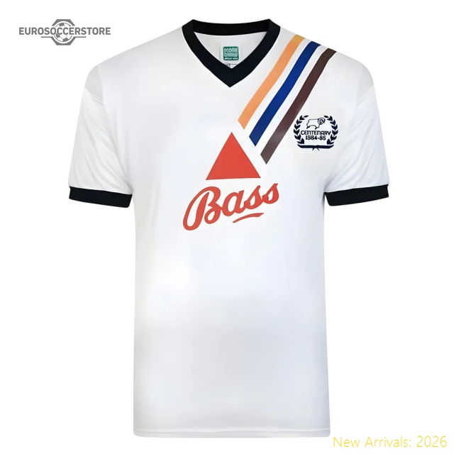 Score Draw Derby County 1984 Centenary Retro Football Shirt-Football Jersey Hub