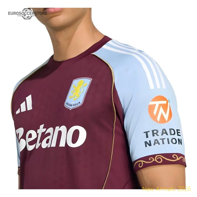 2025-2026 Aston Villa Authentic Home Shirt-Football Jersey Hub