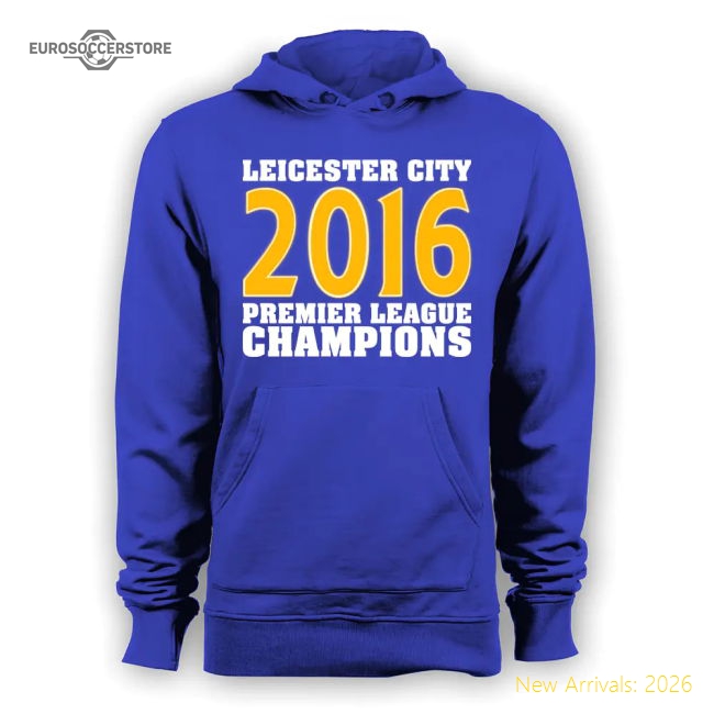 Leicester City 2016 Premier League Champions Hoody (Blue)-Football Jersey Hub