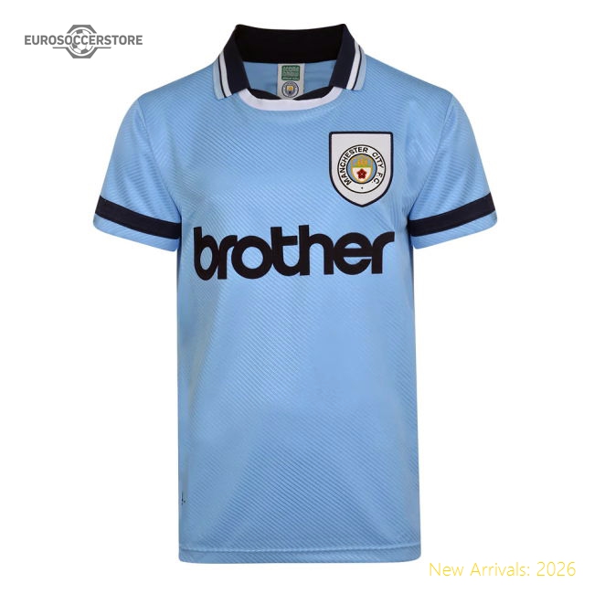 Score Draw Manchester City 1994 Retro Football Shirt-Football Jersey Hub