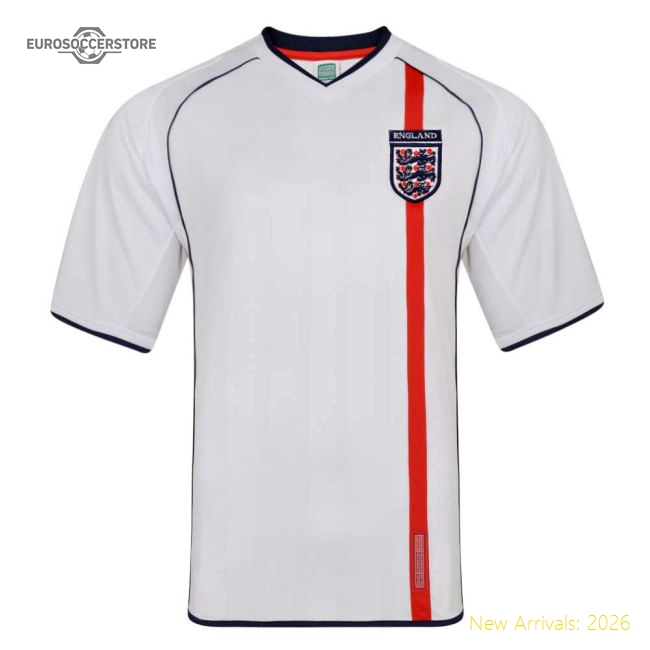 England 2002 Retro Football Shirt (GERRARD 4)-Football Jersey Hub