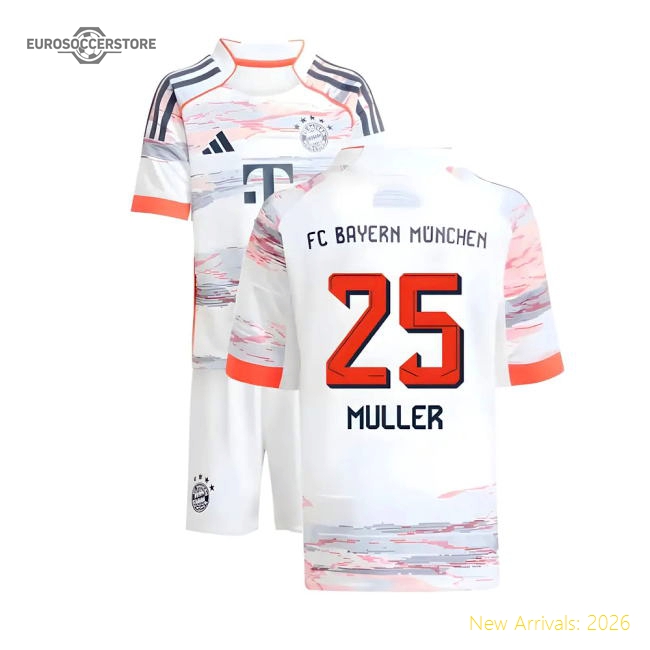2025-2026 Bayern Munich Away Mini Kit (Muller 25)-Football Jersey Hub