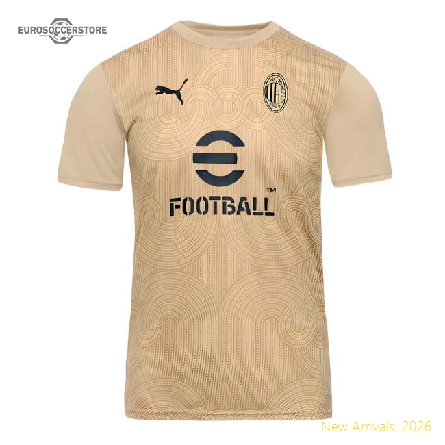 2024-2025 AC Milan Pre-Match Shirt (Putty)-Football Jersey Hub