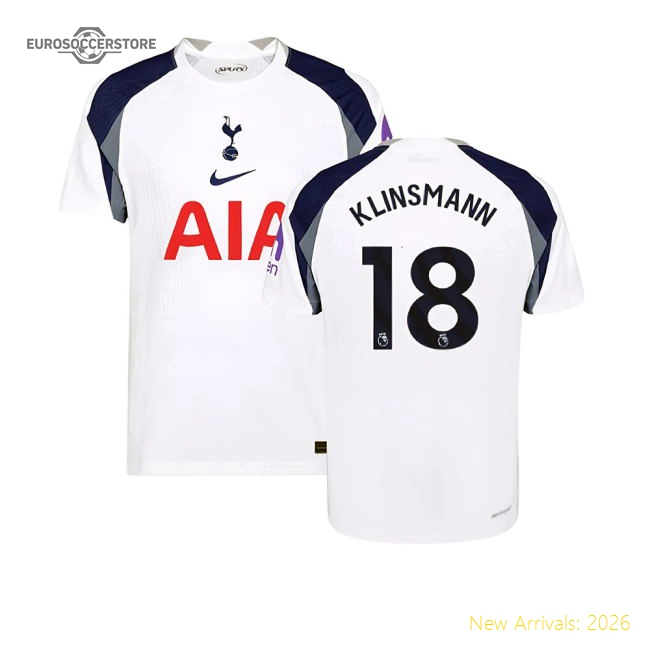 2025-2026 Tottenham Hotspur Authentic Home Shirt (Klinsmann 18)-Football Jersey Hub