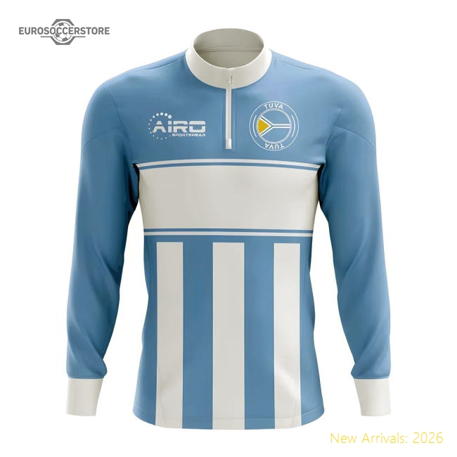 Tuva Concept Football Half Zip Midlayer Top (Sky Blue-White)-Football Jersey Hub