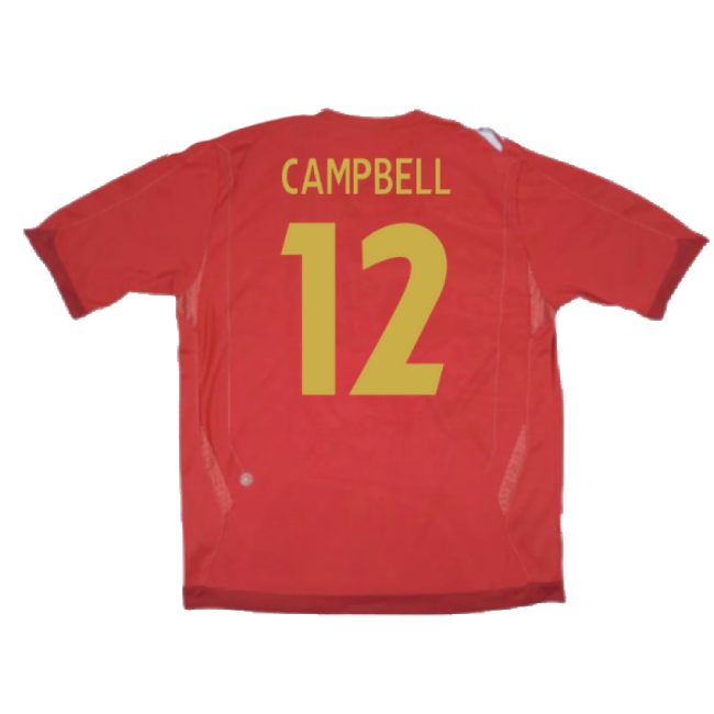 England 2006-08 Away Shirt (XLB 158cm) (Excellent) (CAMPBELL 12)-Football Jersey Hub