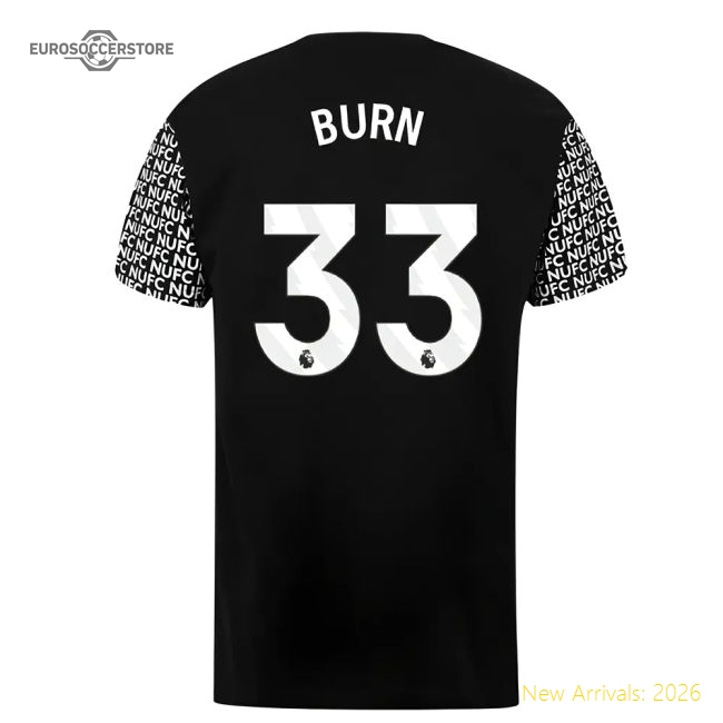 Newcastle Graphic T-Shirt (Black) (Burn 33)-Football Jersey Hub