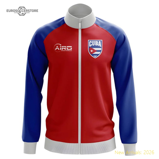 Cuba Concept Football Track Jacket (Red) - Kids-Football Jersey Hub
