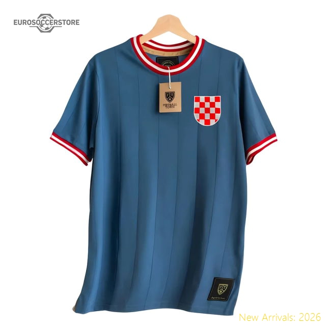 Croatia Kockasti Away Retro Football Shirt-Football Jersey Hub