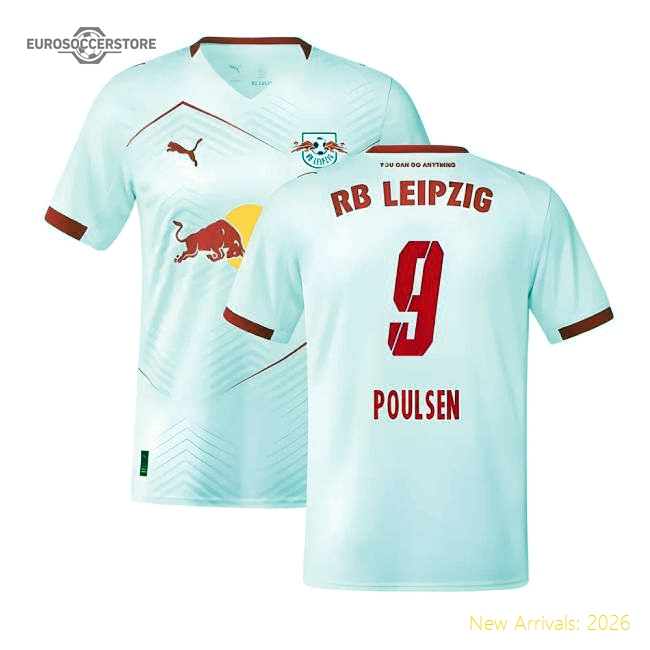 2025-2026 Red Bull Leipzig Home Shirt (Poulsen 9)-Football Jersey Hub