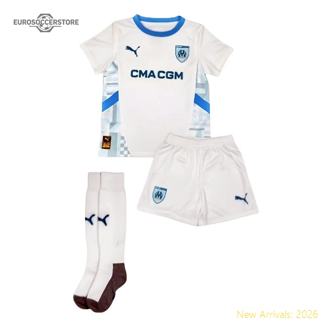 2024-2025 Marseille Home Mini Kit-Football Jersey Hub