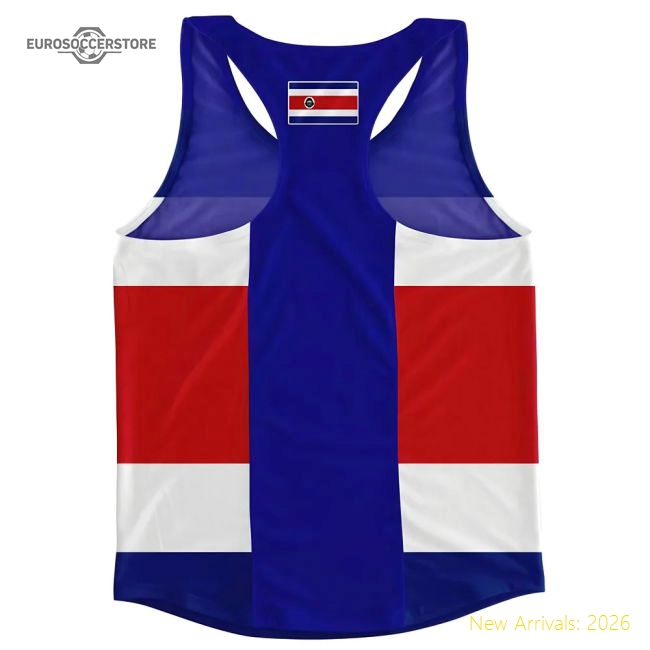 Costa Rica Flag Running Vest-Football Jersey Hub