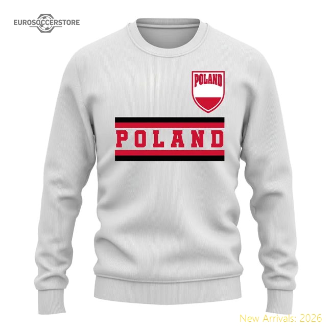 Poland Core Country Sweatshirt (White)-Football Jersey Hub