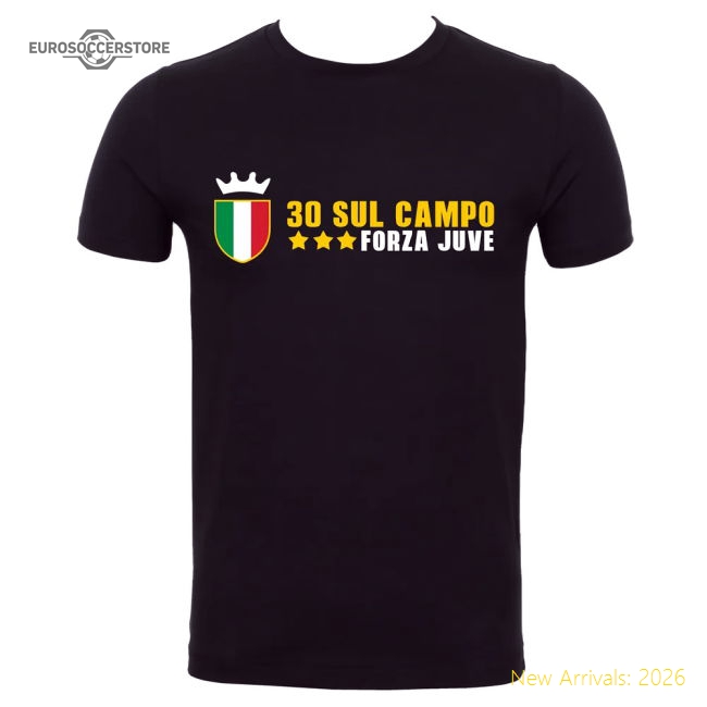 Juventus Del Piero 30 Sul Campo T-Shirt (Black)-Football Jersey Hub