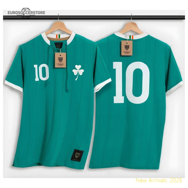 Ireland Retro Shirt Keane with Laces The Green Army-Football Jersey Hub