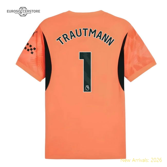 2024-2025 Man City Home Goalkeeper Shirt (Neon Sun) (Trautmann 1)-Football Jersey Hub