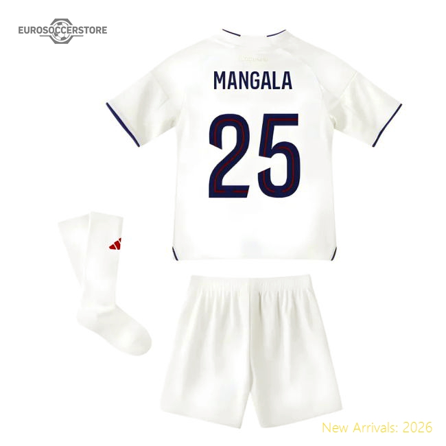2025-2026 Olympique Lyon Home Mini Kit (Mangala 25)-Football Jersey Hub