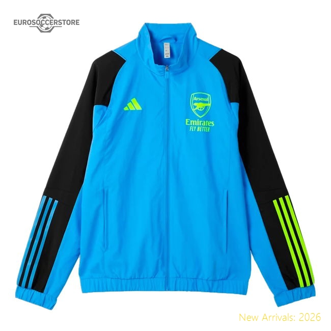 2023-2024 Arsenal Presentation Jacket (Pulse Blue)-Football Jersey Hub