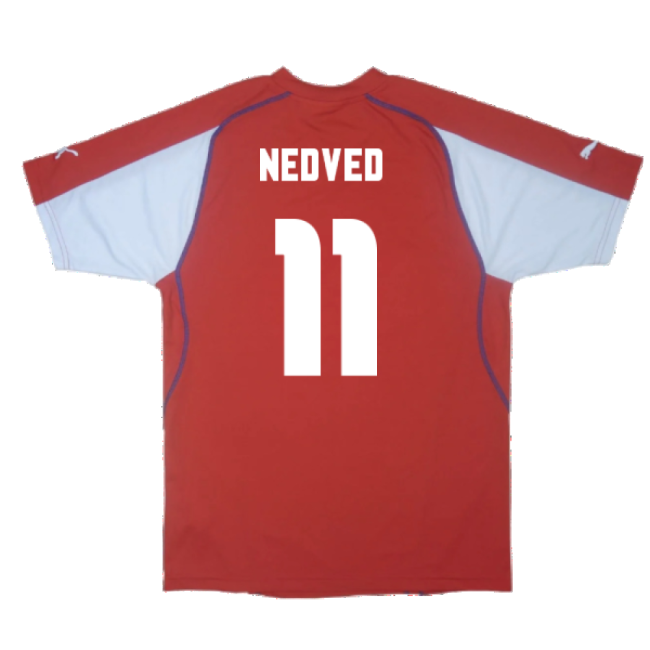 Czech Republic 2003-04 Home Shirt ((Excellent) XL) (Nedved 11)-Football Jersey Hub