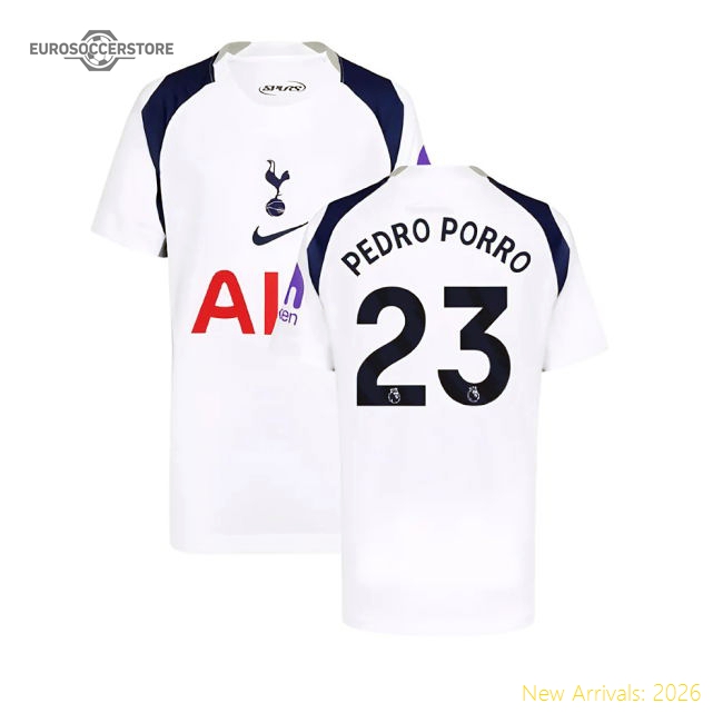 2025-2026 Tottenham Hotspur Home Shirt (Kids) (Pedro Porro 23)-Football Jersey Hub