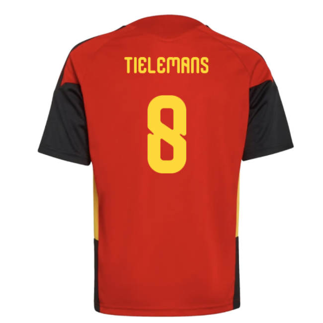2026-2027 Belgium Training Jersey (Red) - Kids (Tielemans 8)-Football Jersey Hub
