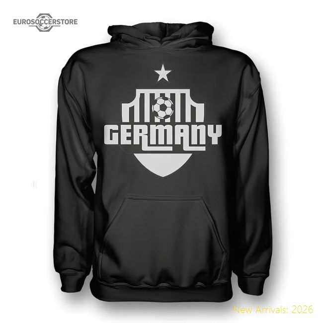 Germany Country Logo Hoody (black) - Kids-Football Jersey Hub