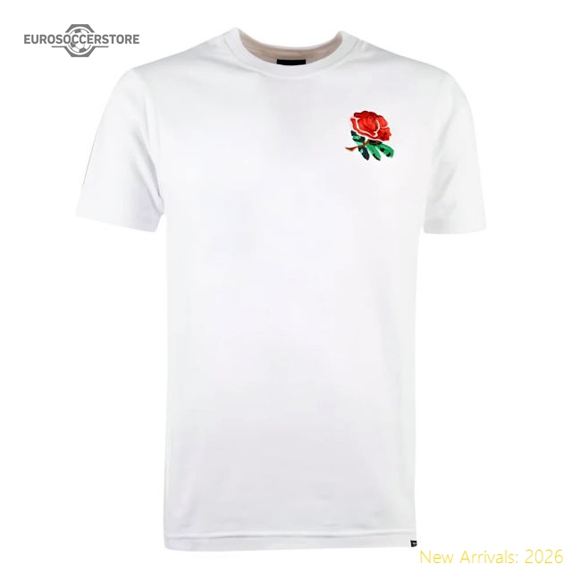 England Rugby T-Shirt - White-Football Jersey Hub