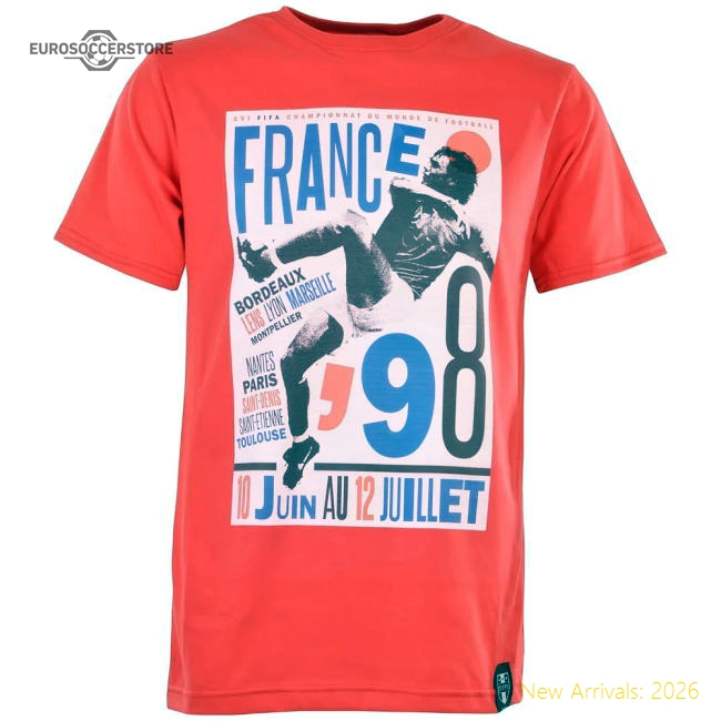 Pennarello: World Cup - France 98 T-Shirt - Red-Football Jersey Hub