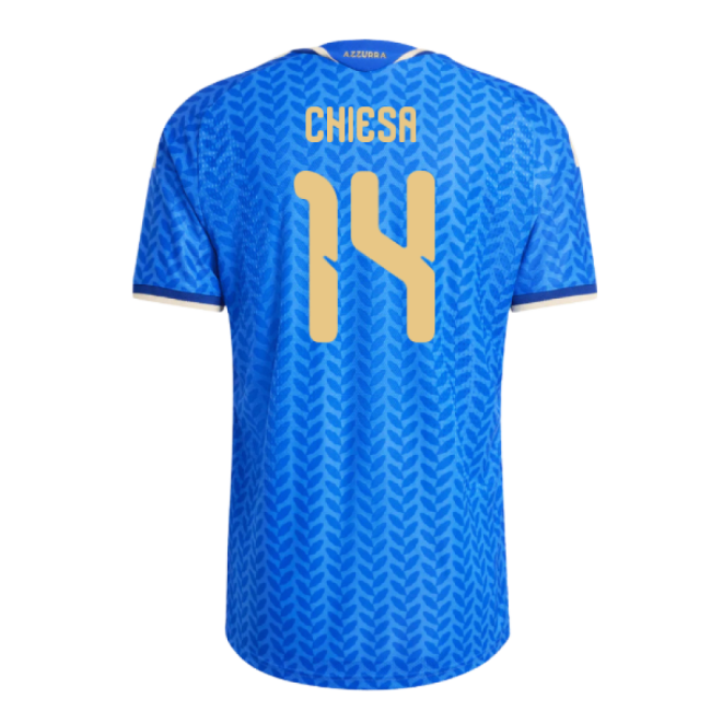 2026-2027 Italy Authentic Home Shirt (Chiesa 14)-Football Jersey Hub