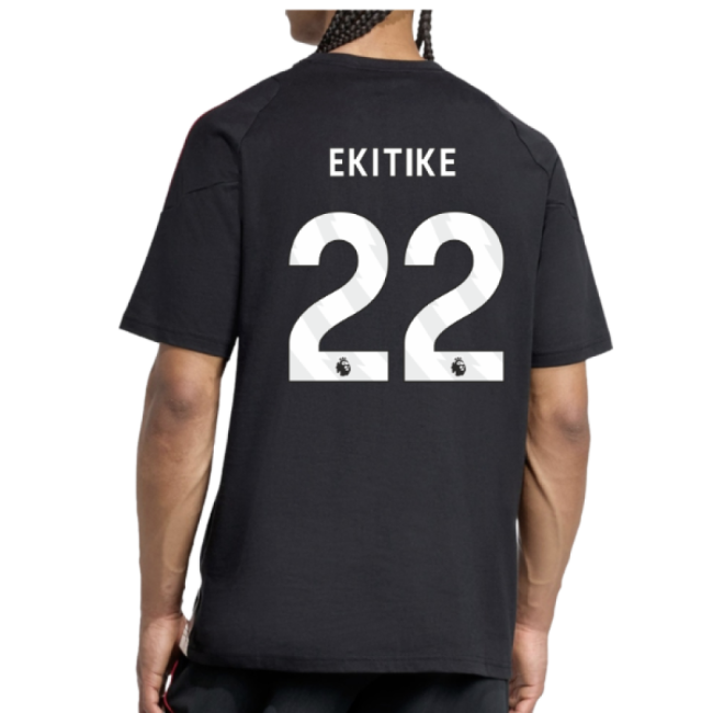 2025-2026 Liverpool Training Tee (Black) (Ekitike 22)-Football Jersey Hub