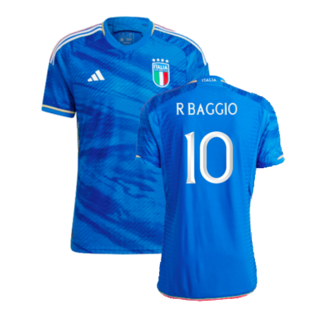 2023-2024 Italy Authentic Home Shirt (R BAGGIO 10)-Football Jersey Hub