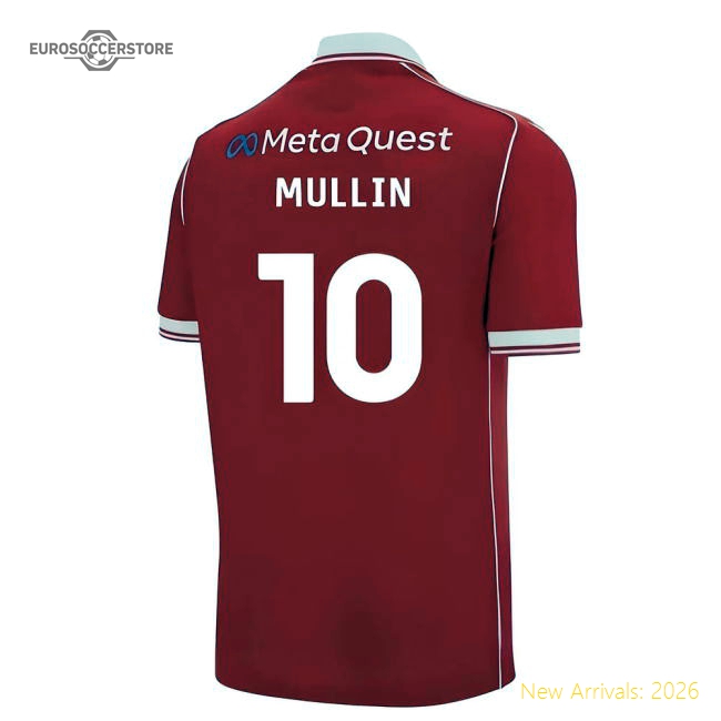 2025-2026 Wrexham Home Shirt (Mullin 10)-Football Jersey Hub