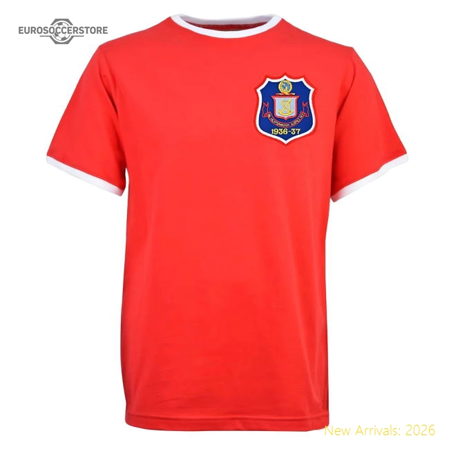 Sunderland 1937 12th Man T-Shirt - Red/White Ringer-Football Jersey Hub