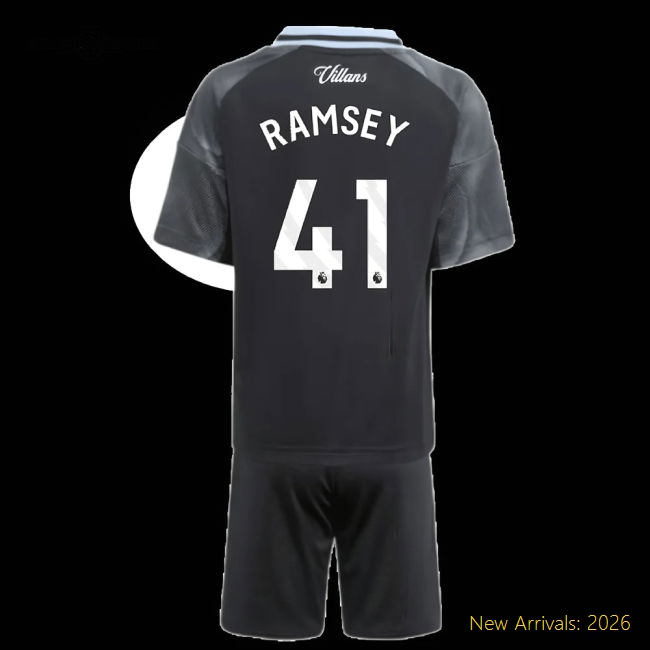 2025-2026 Aston Villa Away Mini Kit (Ramsey 41)-Football Jersey Hub