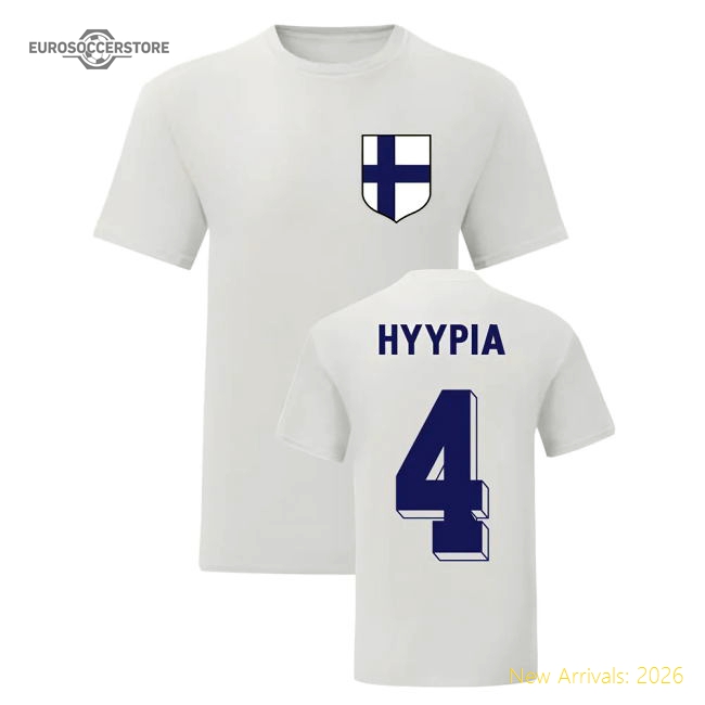 Sami Hyypia Finland National Hero Tee (White)-Football Jersey Hub