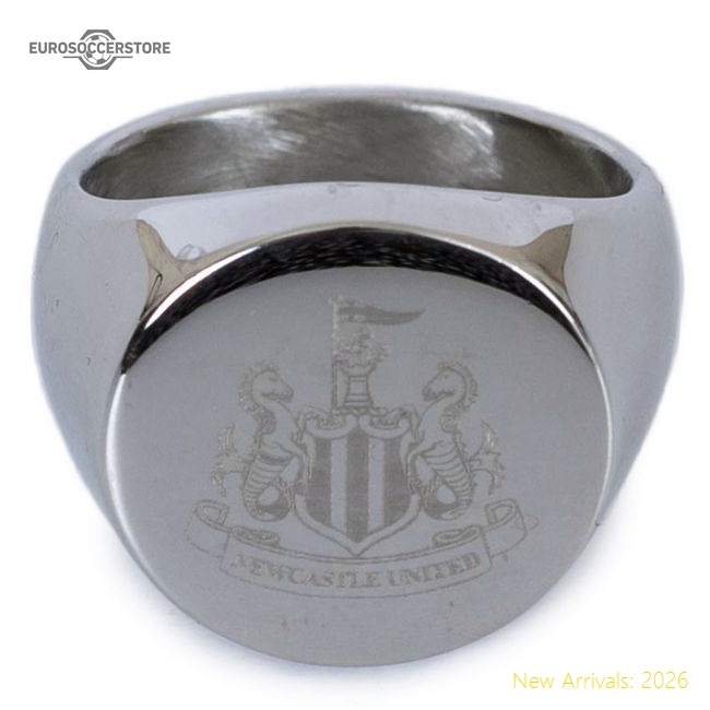 Newcastle United FC Round Signet Ring Large-Football Jersey Hub