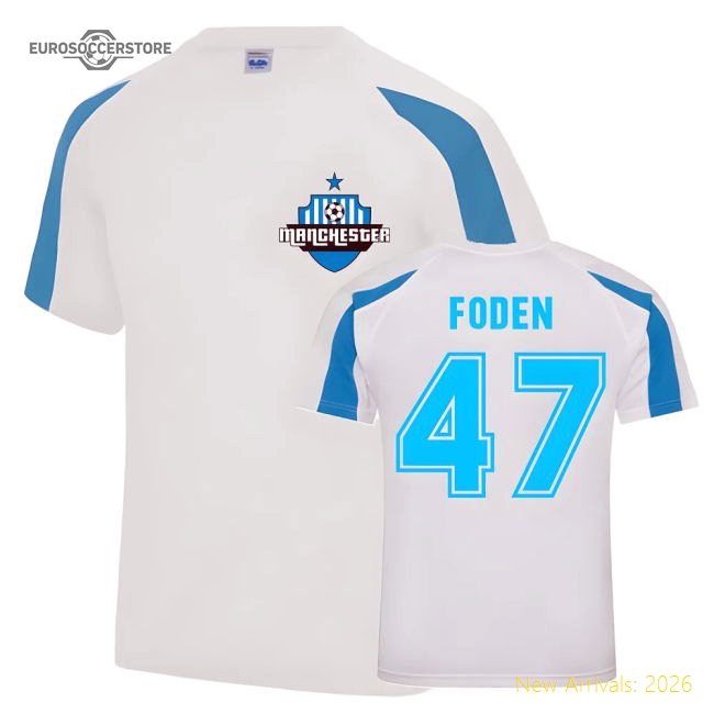 Phil Foden Man City Sports Training Jersey (White)-Football Jersey Hub
