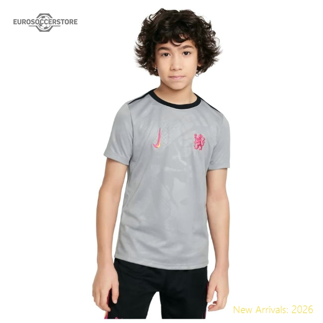 2024-2025 Chelsea Third Academy Pre-Match Shirt (Grey) - Kids-Football Jersey Hub