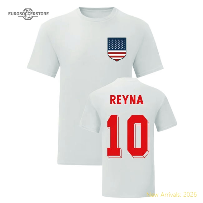 Claudio Reyna USA National Hero Tee (White)-Football Jersey Hub